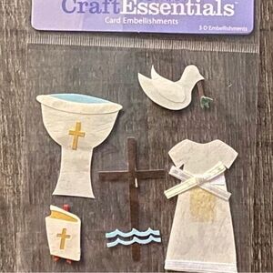 💞 New Baptism / Christening Dimensional Scrapbook Craft Stickers